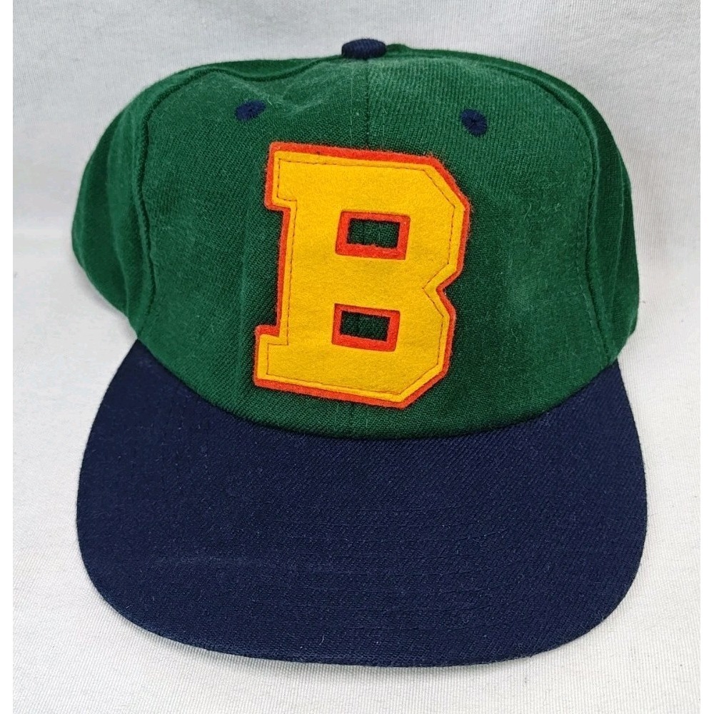 Vintage Bum Equipment B.U.M. Adjustable Strapback Hat Cap 90s Green Blue Gold - Picture 7 of 7